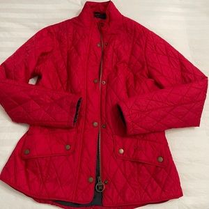 Barbour red quilted coat